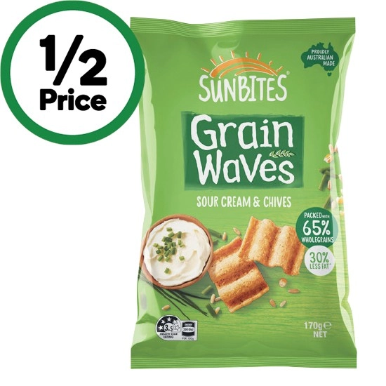 Sunbites Grain Waves Wholegrain Chips 170g