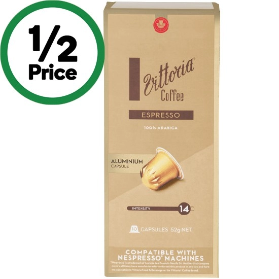 Vittoria Nespresso Coffee Capsules Pk 10