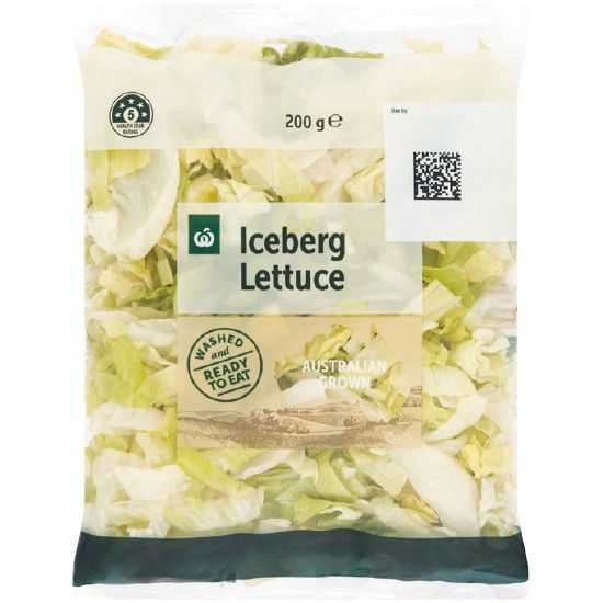 Woolworths Australian Shredded Iceberg Lettuce 200g Pack