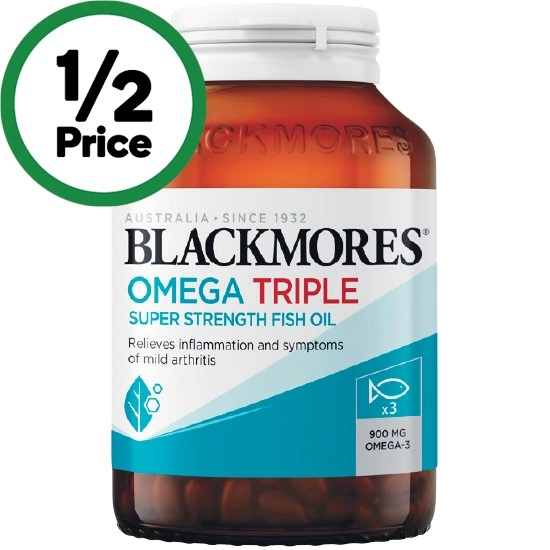 Blackmores Omega Triple Super Strength Fish Oil Capsules Pk 60#