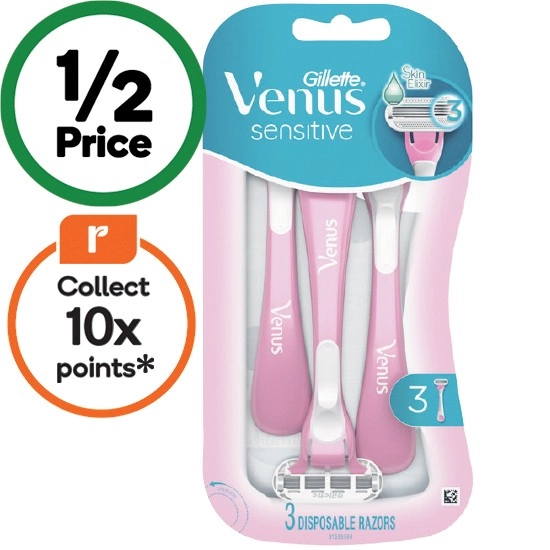 Gillette Venus Sensitive Disposable Razors Pk 3