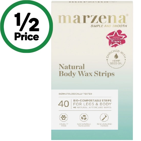 Marzena Natural Body Wax Strips Pk 40