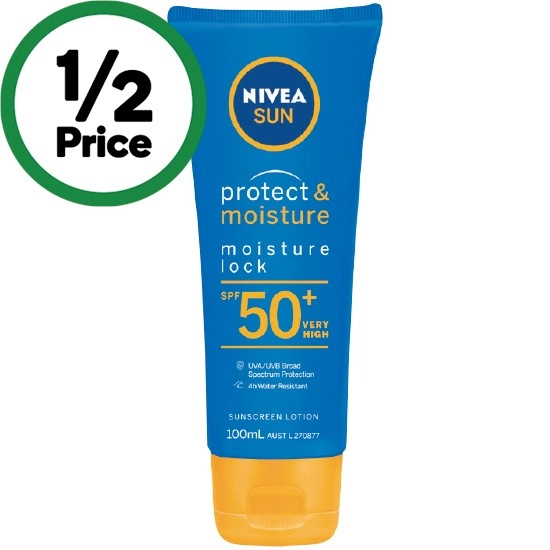 Nivea Sun Protect & Moisture Lock SPF50+ Sunscreen Lotion 100ml~