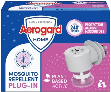 Aerogard Home Plant Based Mosquito Repellent Plug-In + Refill 25mL