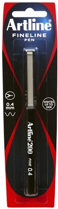 Artline 200 Fineline Pen Black