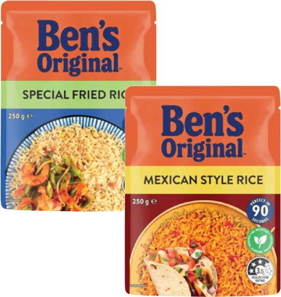 Ben's Original Flavoured Rice Pouch 240g-250g