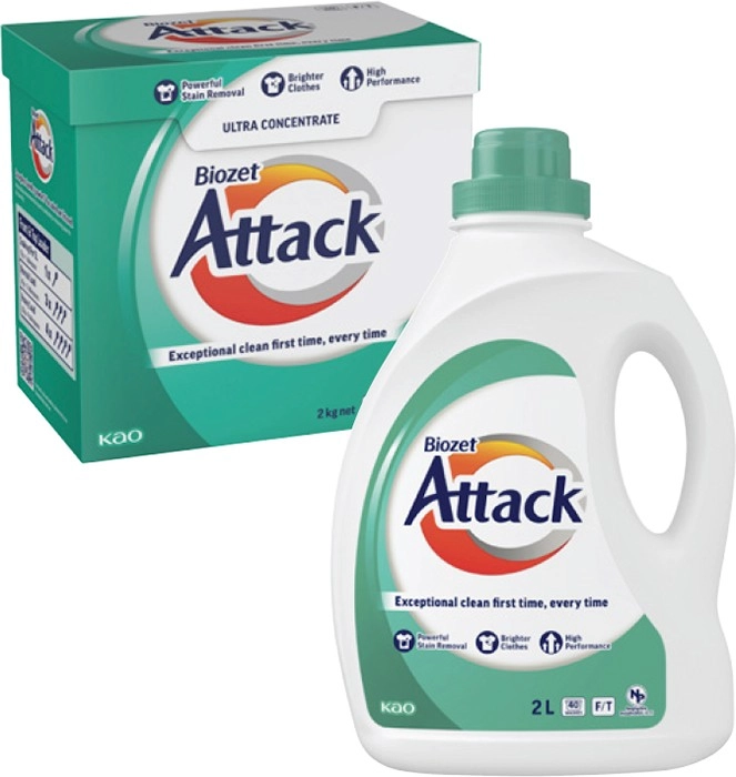 Biozet Attack Regular Laundry Liquid 2 Litre or Powder 2kg