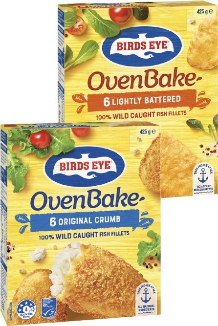 Birds Eye Oven Bake Fish Fillets 425g