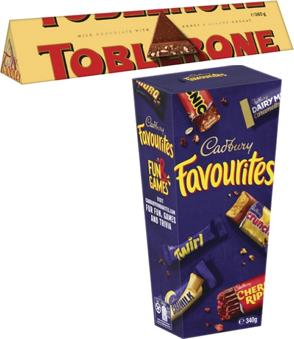 Cadbury Favourites 336g-340g or Toblerone 360g