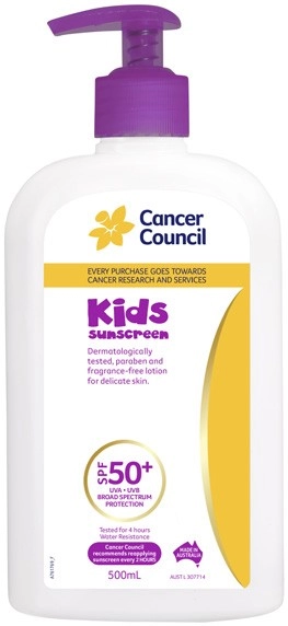 Cancer Council Kids Sunscreen Pump SPF50+ 500mL