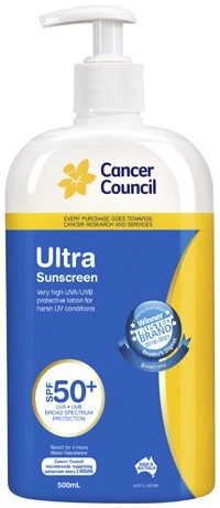 Cancer Council Ultra Sunscreen Pump SPF50+ 500mL^