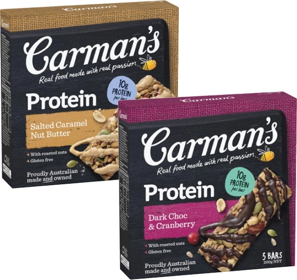 Carman's Protein Bars 150g-200g