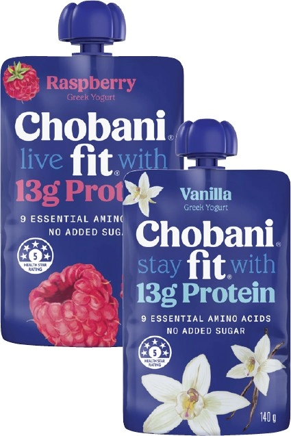 Chobani Fit Protein Yogurt Pouch 140g