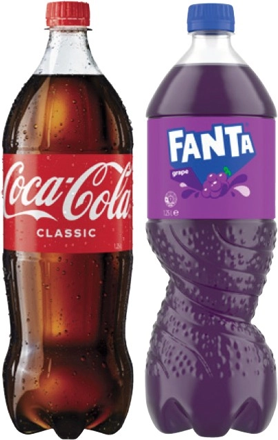 Coca-Cola, Fanta or Sprite Soft Drink 1.25 Litre