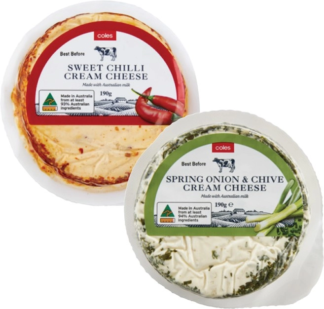 Coles Cream Cheese 190g