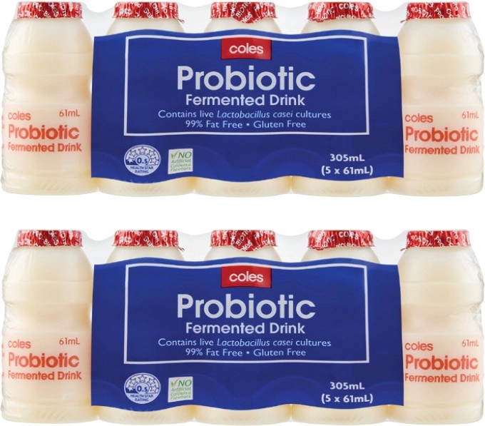 Coles Pro-B Fermented Milk 5 Pack 61mL