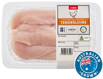 Coles RSPCA Approved Chicken Tenderloins 600g