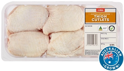 Coles RSPCA Approved Chicken Thigh Cutlets