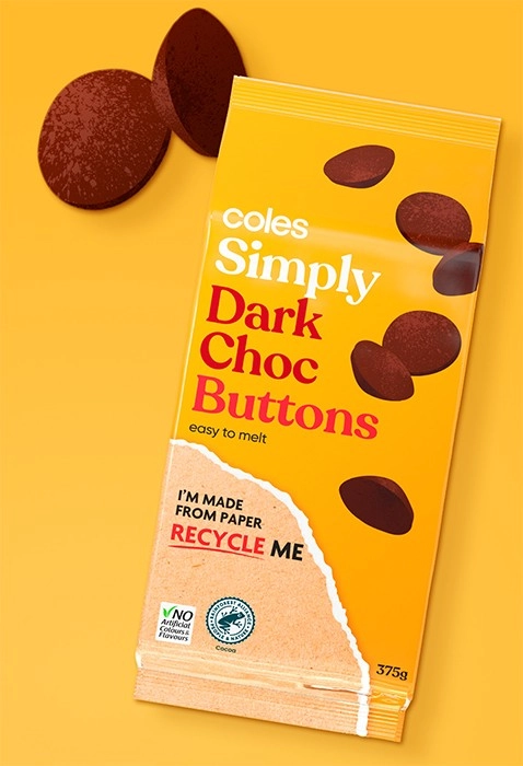 Coles Simply Compound Chocolate Buttons 375g