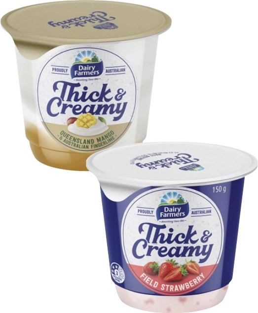 Dairy Farmers Thick & Creamy Yoghurt 140g-150g