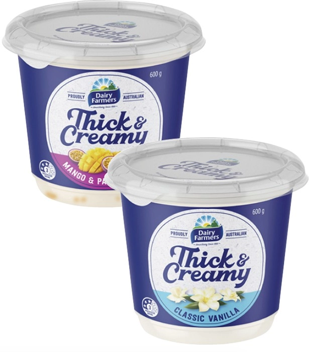 Dairy Farmers Thick & Creamy Yoghurt 550g-600g