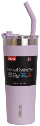 Décor XL Double Wall Smoothie & Coffee Tumbler 650mL