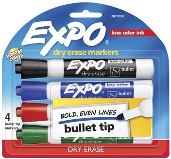 Expo Whiteboard Markers Fine Tip 4 Pack