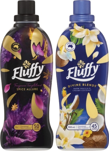 Fluffy Concentrated Fabric Conditioner 900mL-1 Litre