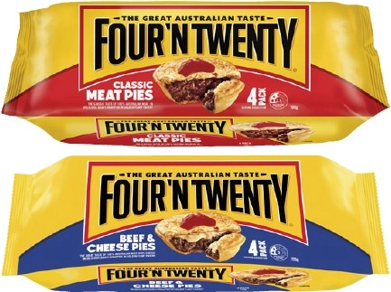 Four'N Twenty Traditional Meat Pies 4 Pack 700g