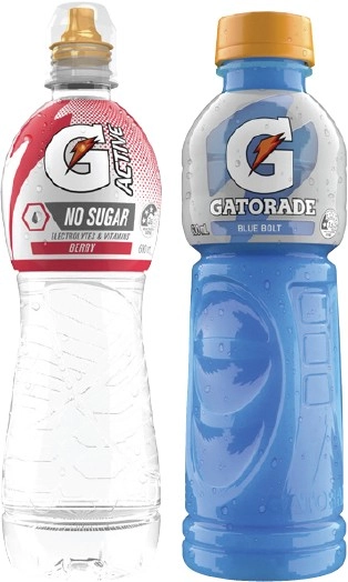 Gatorade Sports Drink or G Active Water 600mL