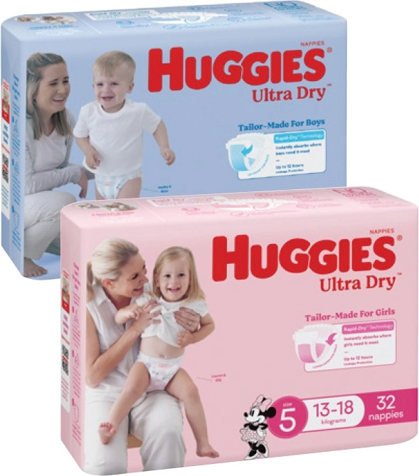 Huggies Ultra Dry Bulk Nappies 30 Pack-54 Pack