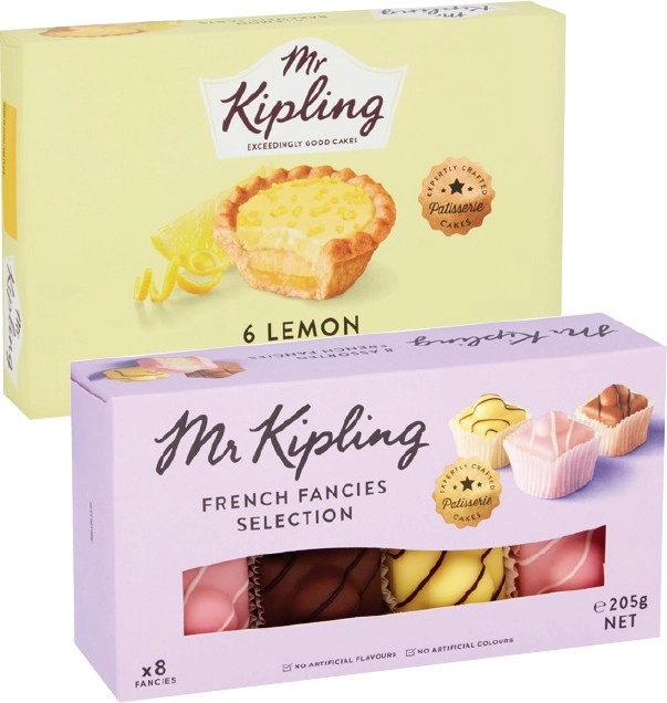 Mr Kipling Fancies & Bakewells 205g-250g