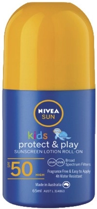 Nivea Sun Kids Protect & Play SPF50 Roll On Sunscreen 65mL