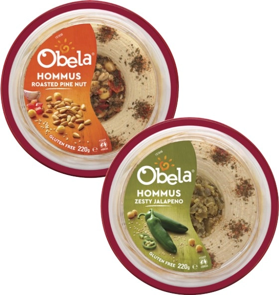 Obela Garnished Hommus Dip 220g