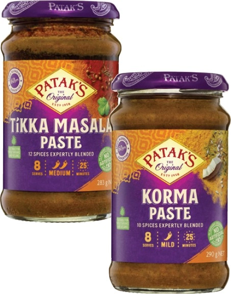 Patak's Curry Paste 283g-312g