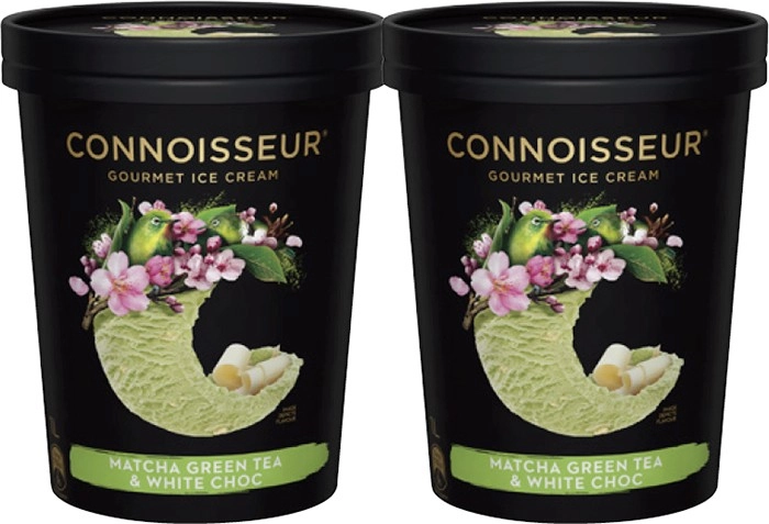 Peters Connoisseur Matcha Green Tea with White Chocolate Ice Cream 1 Litre