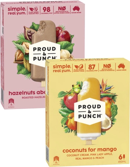 Peters Proud & Punch Frozen Dessert 6 Pack 420mL-450mL