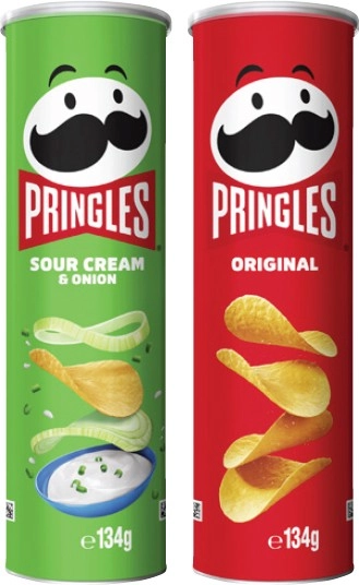 Pringles Potato Crisps 118g-134g