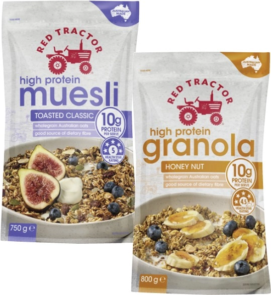 Red Tractor High Protein Granola or Muesli 750g-800g