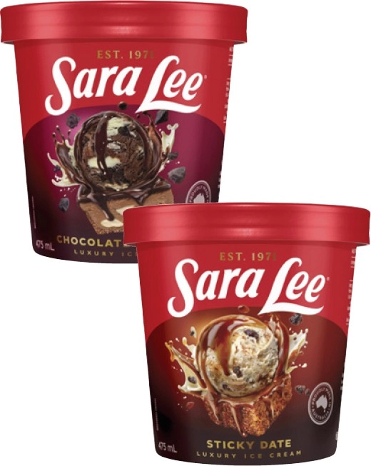 Sara Lee Ice Cream Tub 475mL