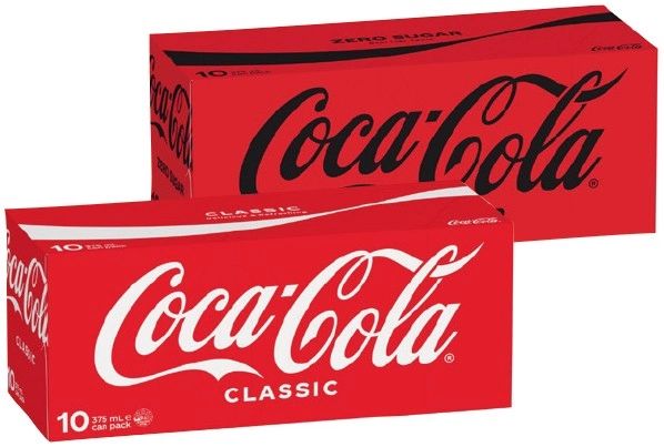 Coca‑Cola, Sprite, Fanta or Mount Franklin Lightly Sparkling Water 10x375mL Selected Varieties