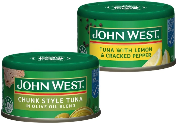 John West Tuna 95g Selected Varieties