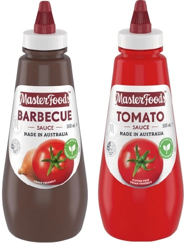 MasterFoods Squeezy Sauce 475‑500mL Selected Varieties