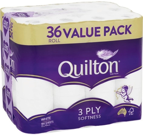 Quilton Toilet Tissue 3 Ply 36 Roll Value Pack