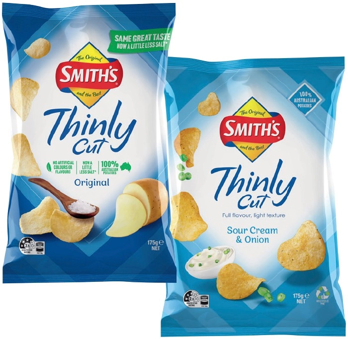 Smith's Thinly Cut Chips 175g Selected Varieties