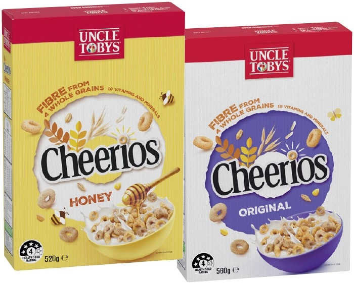 Uncle Tobys Cheerios 450-560g Selected Varieties