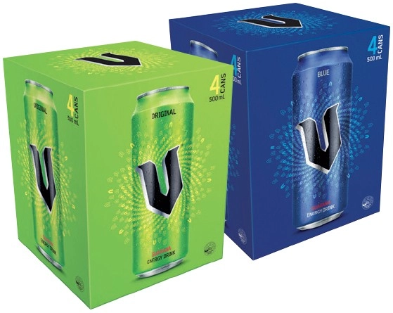 V Energy Drink 4x500mL Selected Varieties