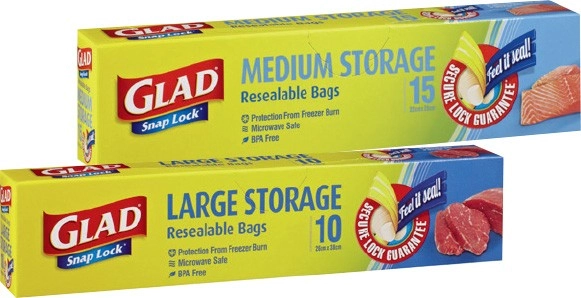 Glad Snap Lock Resealable Bags 10‑60 Pack Selected Varieties