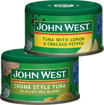 John West Tuna 95g Selected Varieties