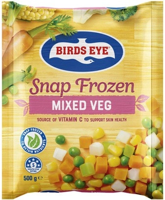 Birds Eye Snap Frozen Vegetables 500g Selected Varieties